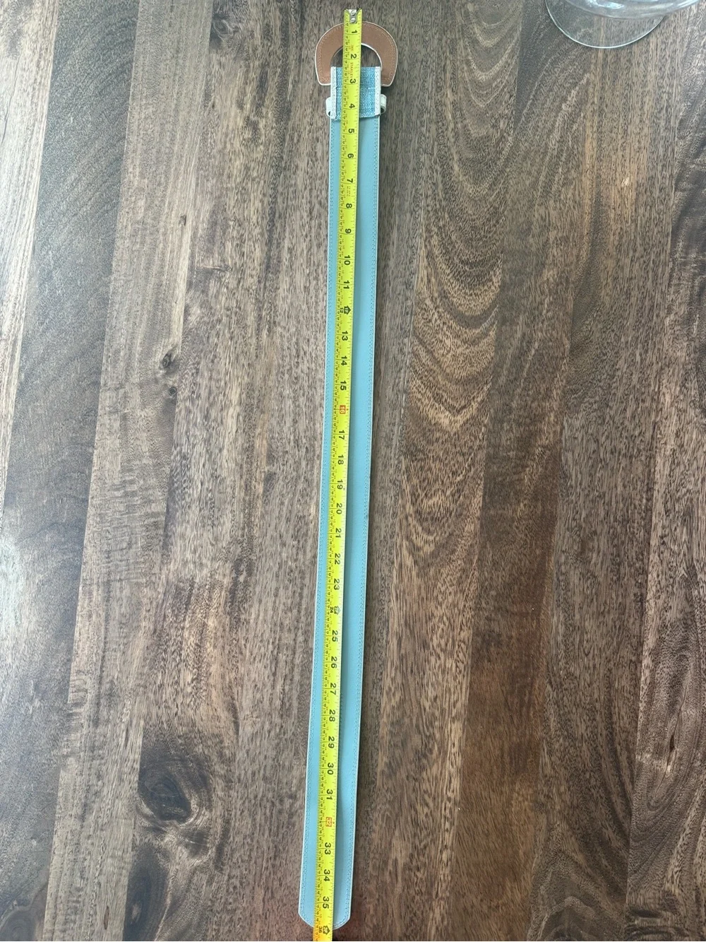 Anthropologie Blue & White Color-block Leather Belt